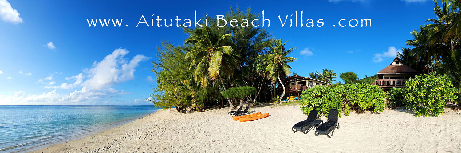 Aitutaki Picture showing the beach villas on Aitutaki Island