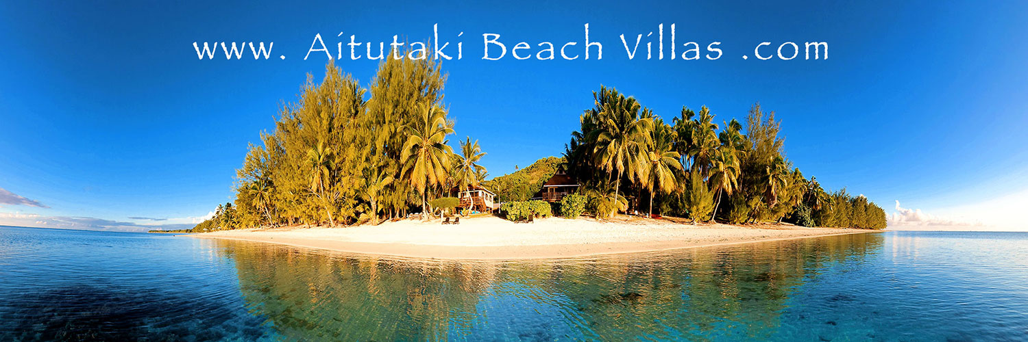 panoramic view of Aitutaki Beach Villas from Aitutaki Lagoon