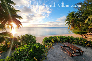 sunset view from veranda of the accommodation